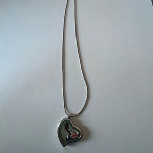 Silver charm necklace